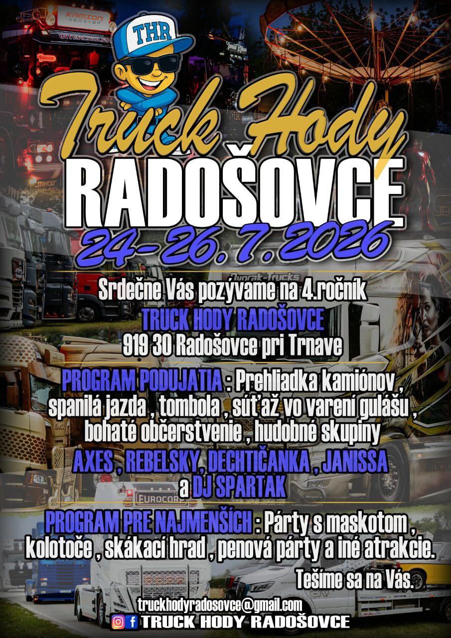 Oficálny plagát Truck Hody Radošovce 2026